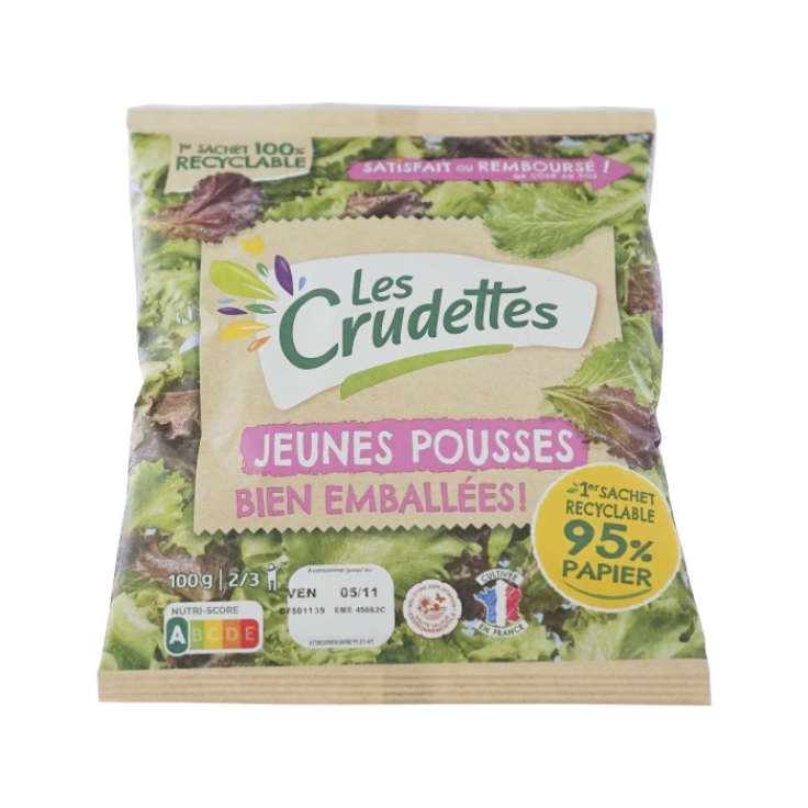 Mondi’s recyclable functional barrier paper protects Les Crudettes salad range